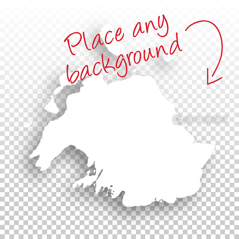 Efate岛地图设计-空白背景