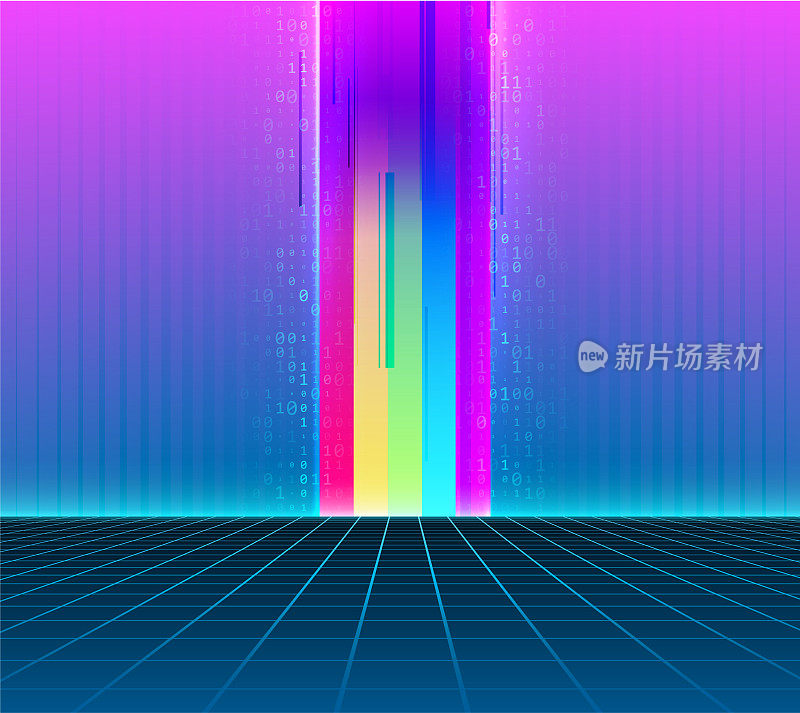 Synthwave复古的背景