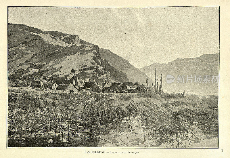 Besan?on附近的Avanne，法国，19世纪维多利亚时代