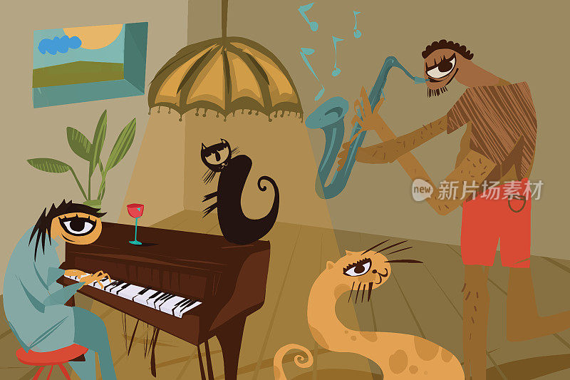 猫喜欢听爵士音乐