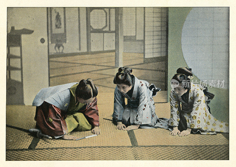 日本男人，武士，礼貌，女人下跪，历史日本19世纪90年代，19世纪