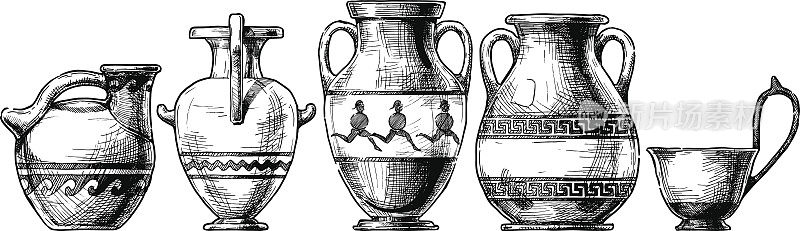 古希腊的陶器。