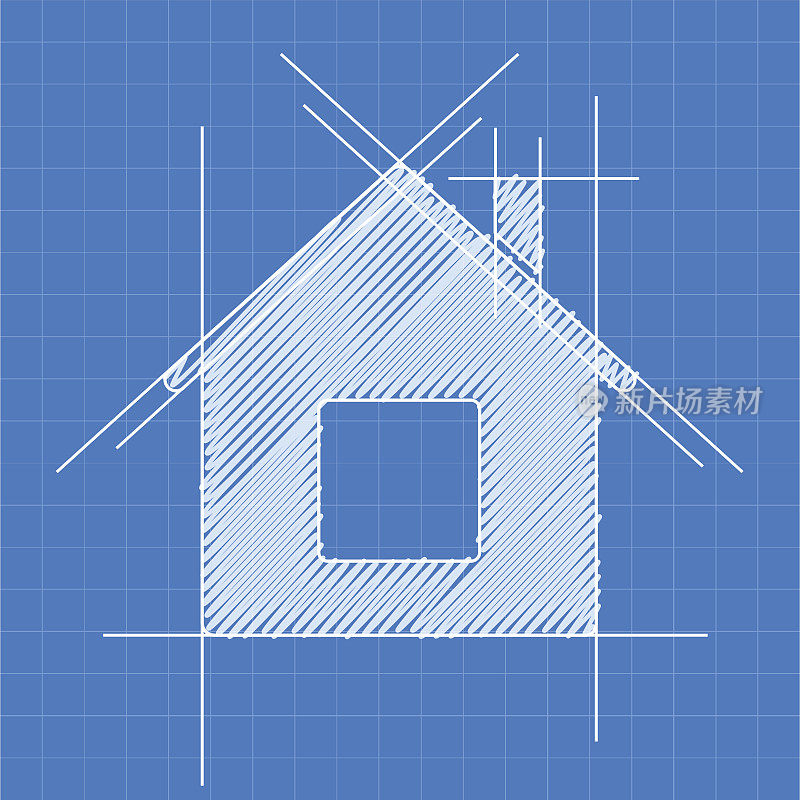 房子的蓝图的标志