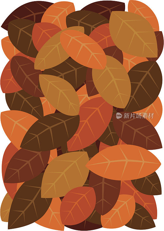 橙色和棕色的秋叶背景