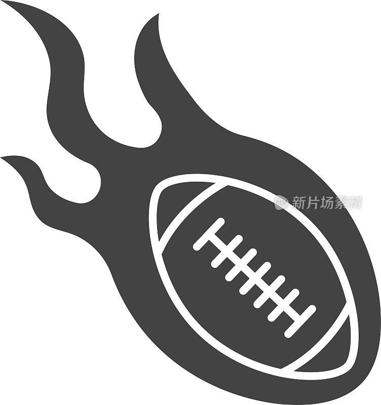 燃烧的橄榄球图标