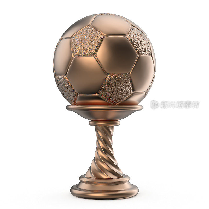 青铜奖杯足球3D