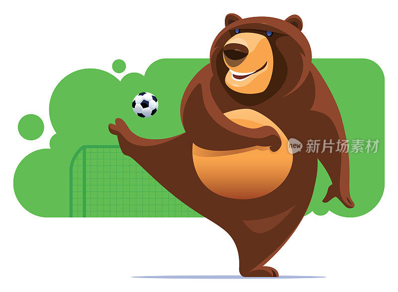 熊踢足球