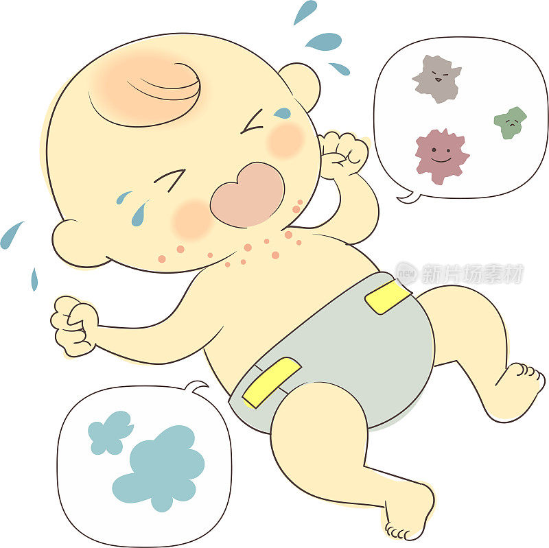 婴儿哭闹伴有婴儿脂溢性湿疹