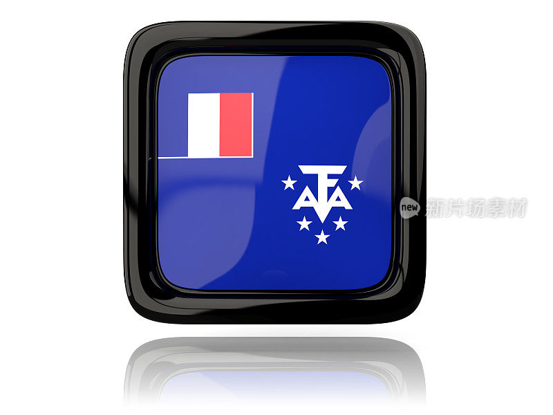 带有法国南部领土旗帜的广场图标