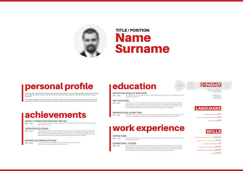 resume-template-typography-dark-horizontal