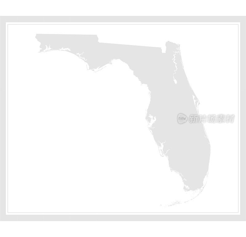 佛罗里达地图褪色背景