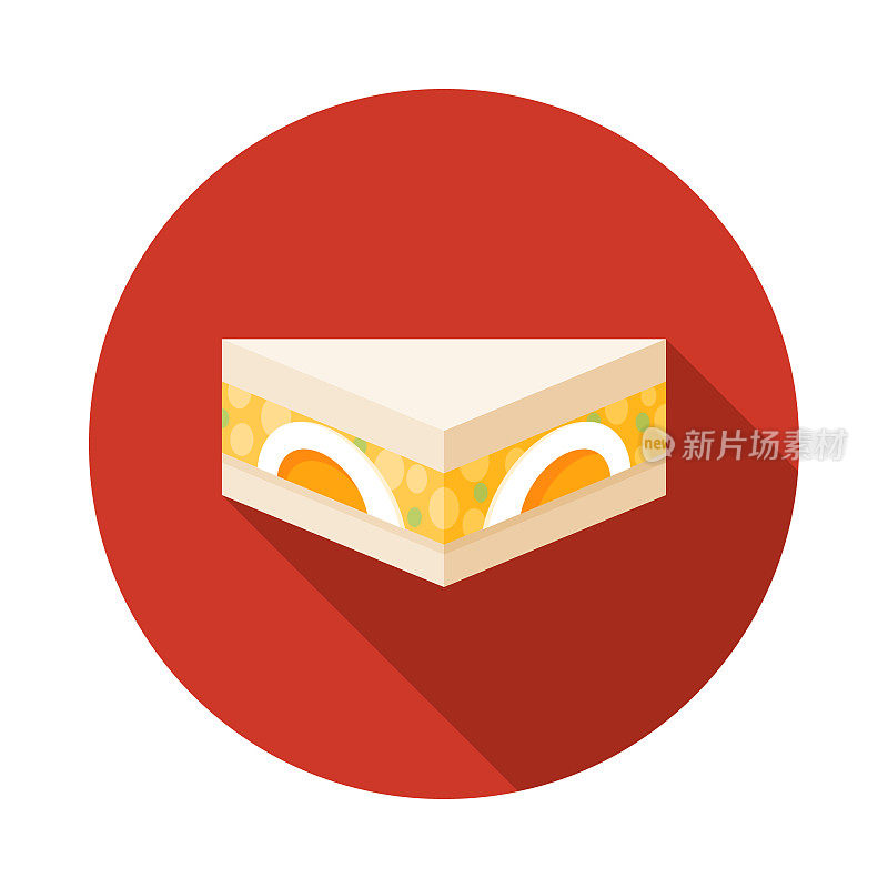鸡蛋沙拉日本Konbini三明治图标