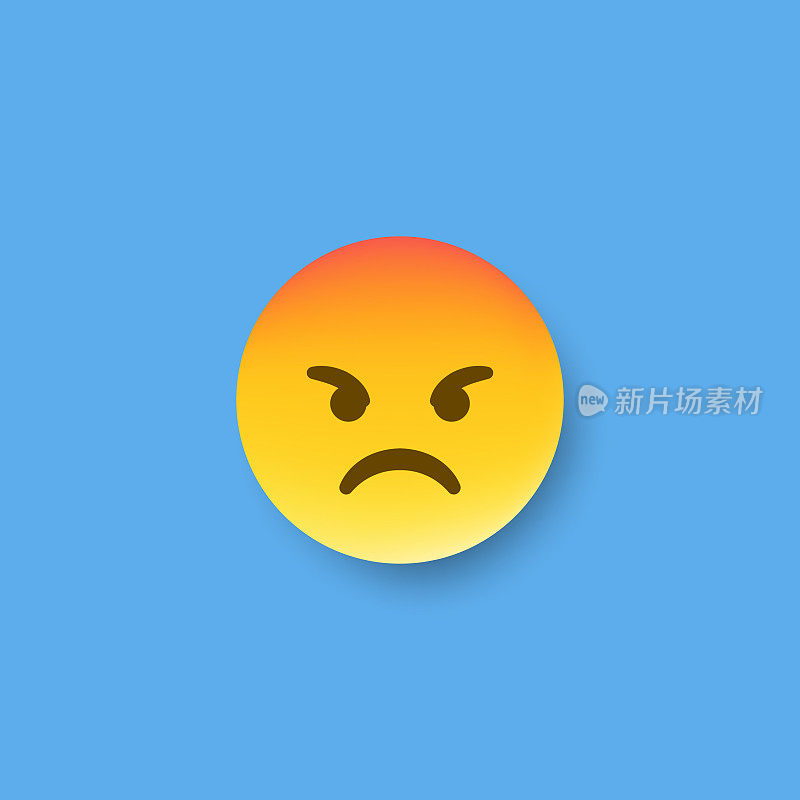 Emoticon平面设计投阴影效果