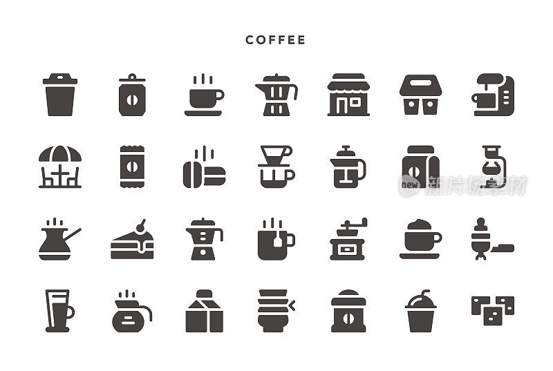 咖啡图标-字形