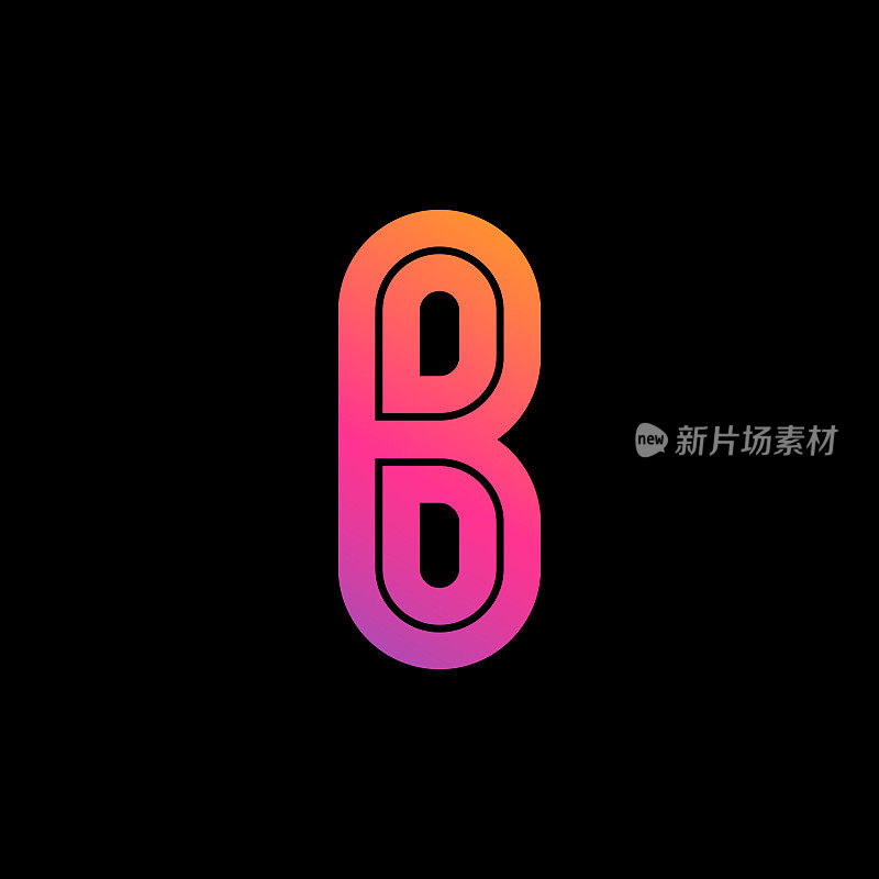 可定制的B字母Logo