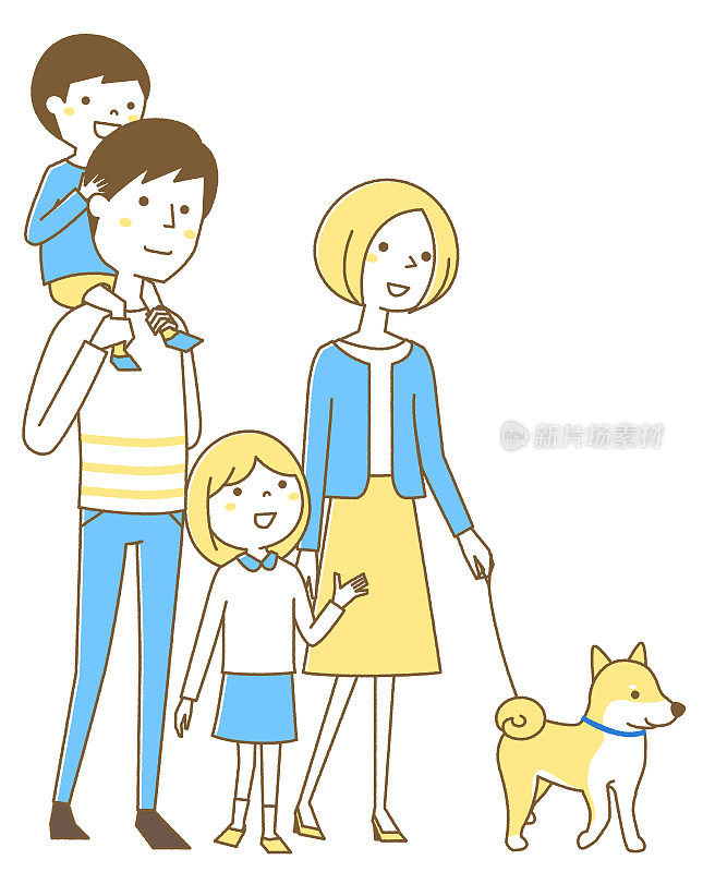 幸福家庭散步