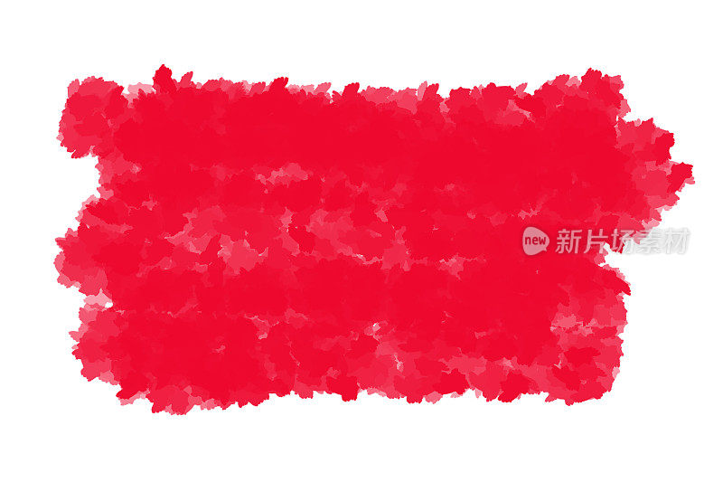 红色抽象油漆笔画孤立在白色背景
