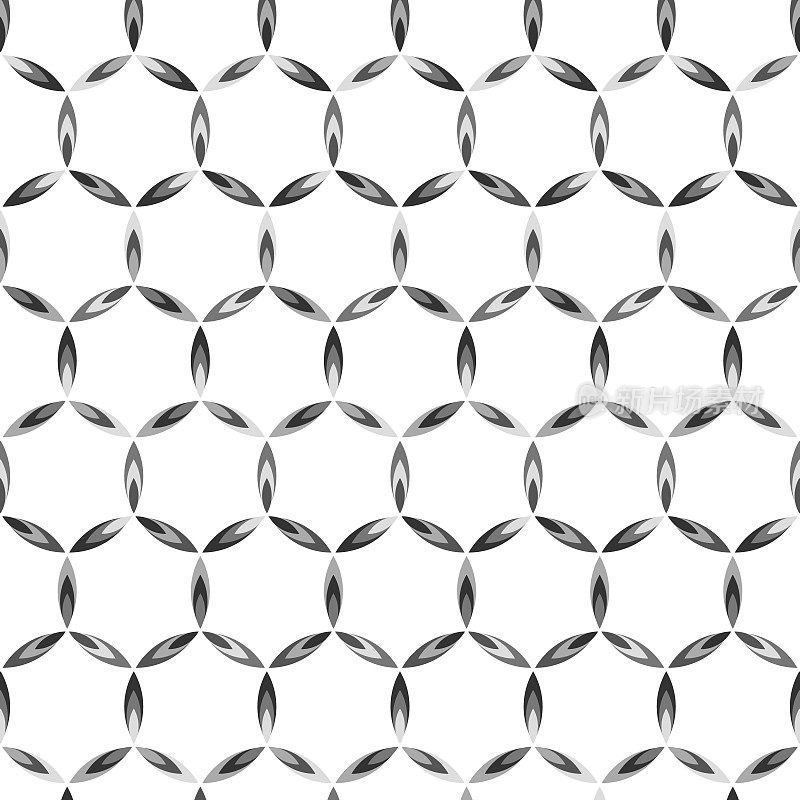 重叠的圆圈形成花朵图案