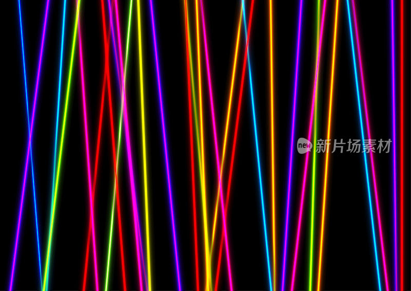 彩色霓虹灯激光线条抽象背景