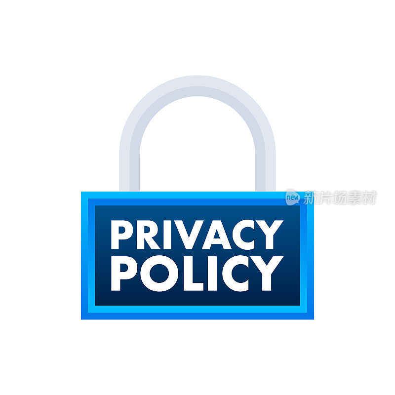 隐私政策。数据保护。网络安全。矢量插图。