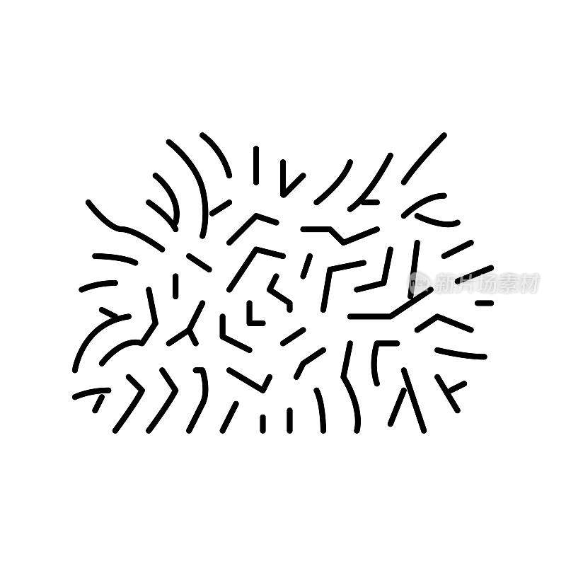 Java苔藓线图标矢量插图