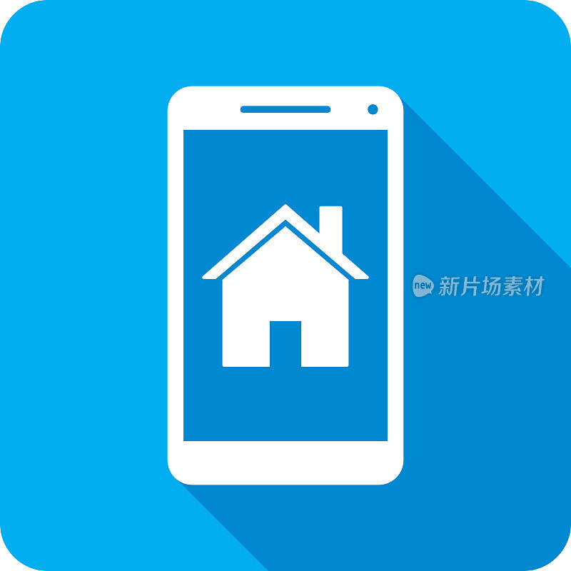 住宅智能手机图标剪影