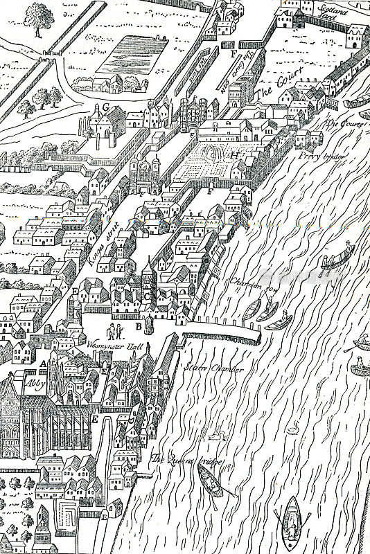18世纪白厅威斯敏斯特地图