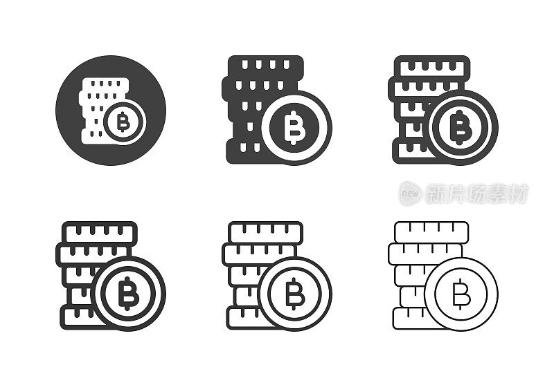 比特币堆栈图标-多系列
