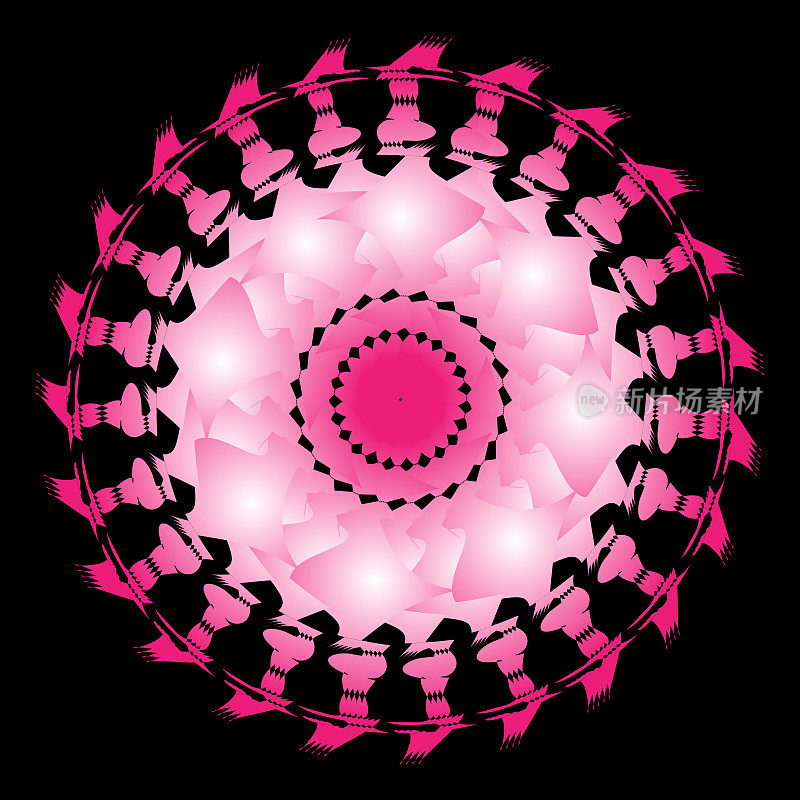 抽象圆星形包裹闪亮的粉红色