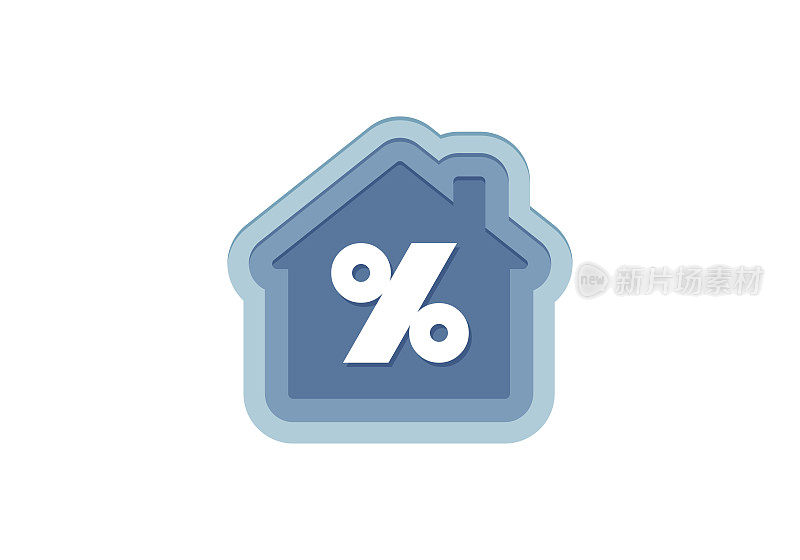 房屋房地产贷款按揭百分比图标