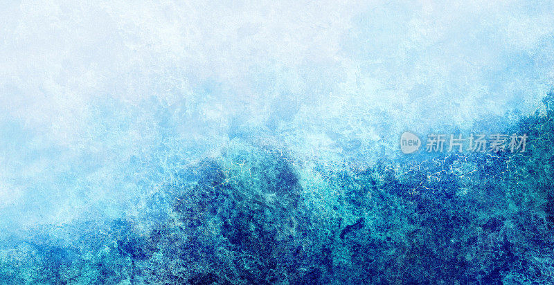 美丽的海蓝抽象插画背景