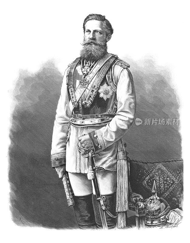 德国皇帝腓特烈三世1888年的肖像