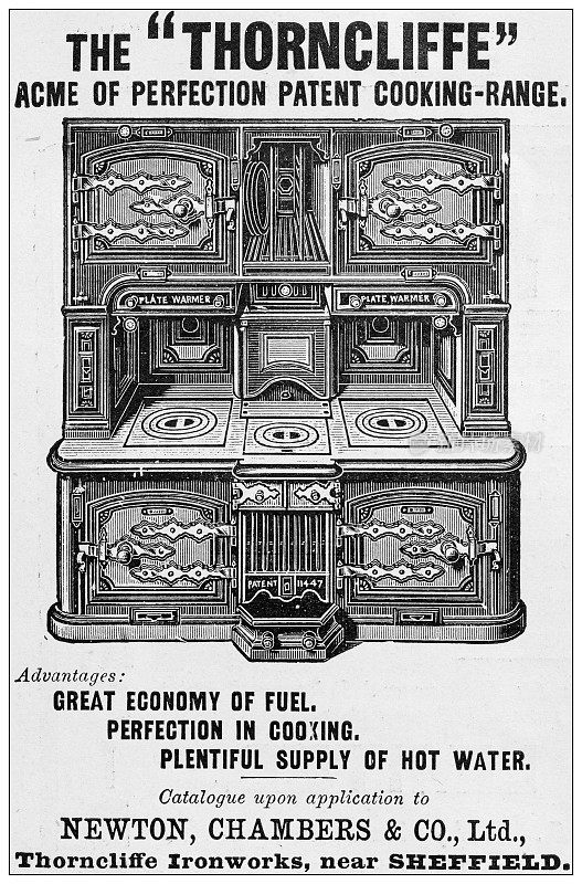 来自英国杂志的古董广告:炉灶