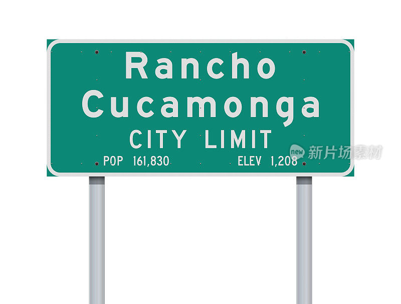 库卡蒙加牧场城市界限路标