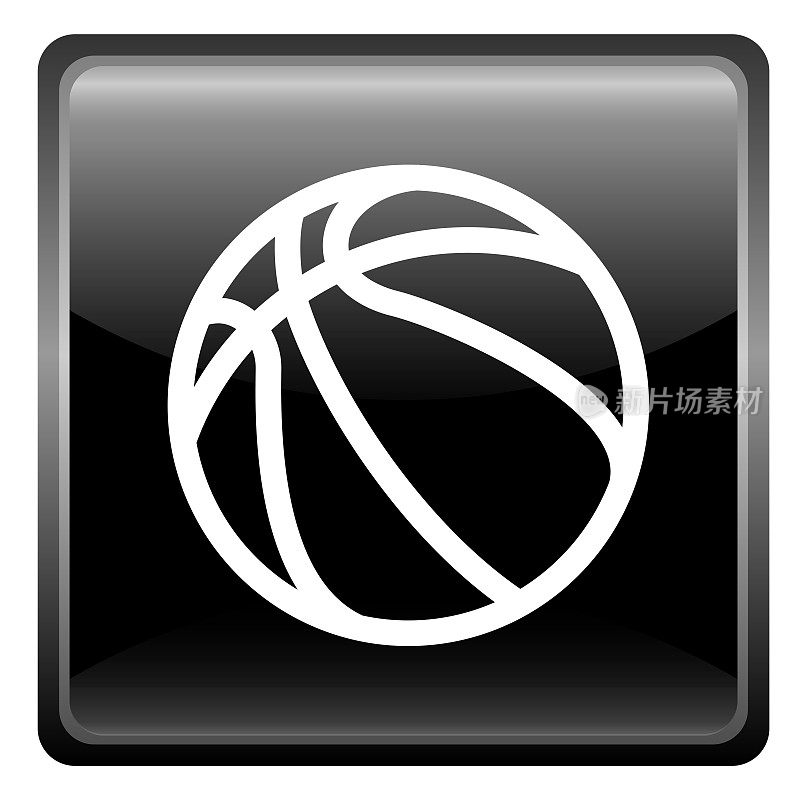 插图-篮球符号在背景的黑色和白色屏幕