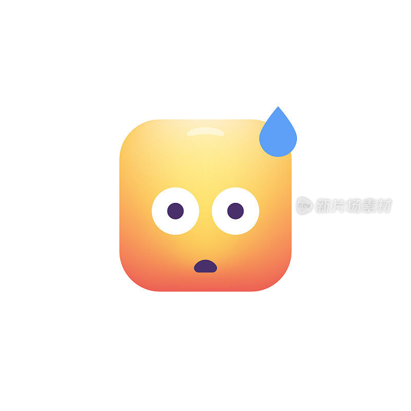 Emoticon设计立方体形状颜色渐变