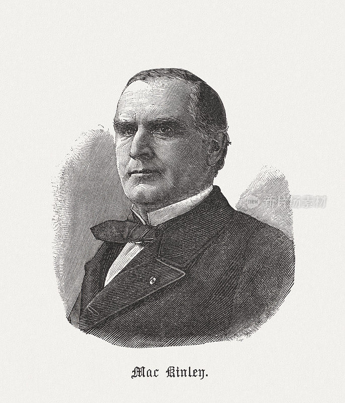威廉・麦金利(1843-1901)，美国第25任总统，1898年出版