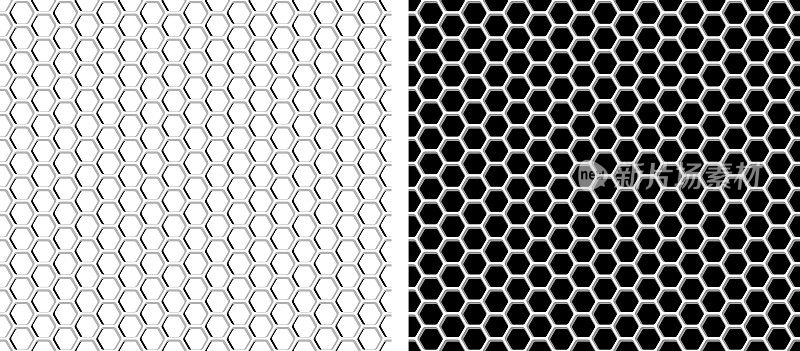 套蜂窝无缝轮廓图案