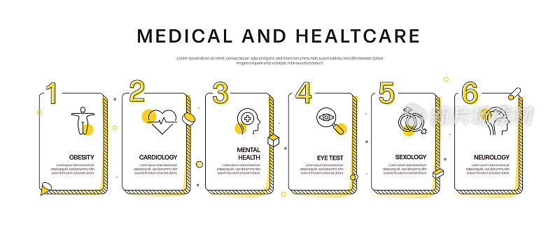 医疗保健和医疗概念信息图设计矢量插图