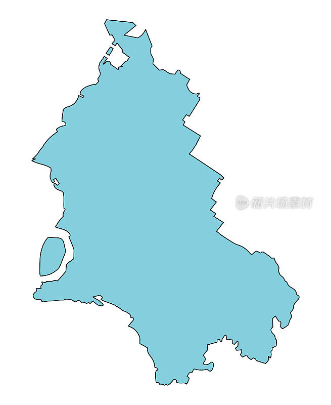 日本滋贺县草津市地图。