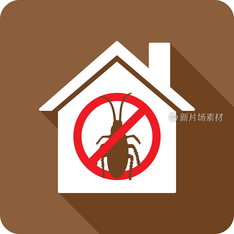 房子蟑螂没有标志图标剪影