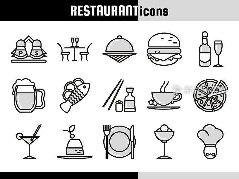 Restaurant_Linear_Icons_Collection