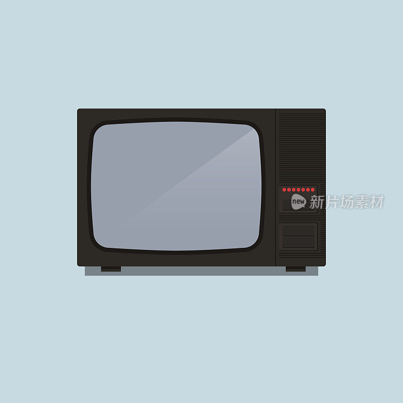 复古电视80年代的矢量插图