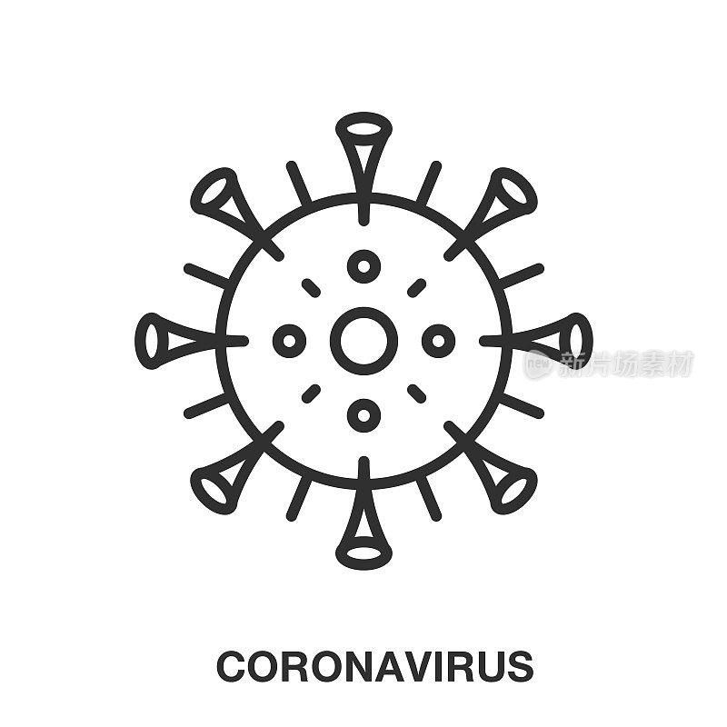 冠状病毒行图标