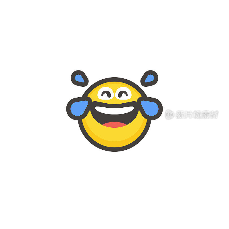 Emoticon平面设计轮廓线