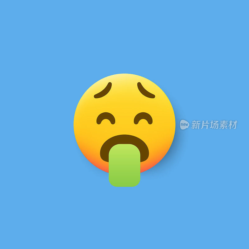 Emoticon平面设计投阴影效果