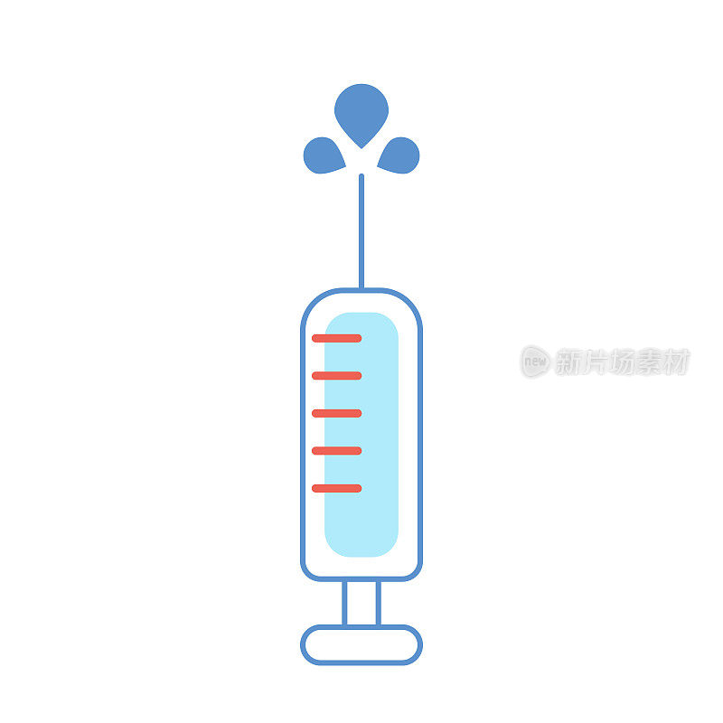 疫苗注射器图标设计