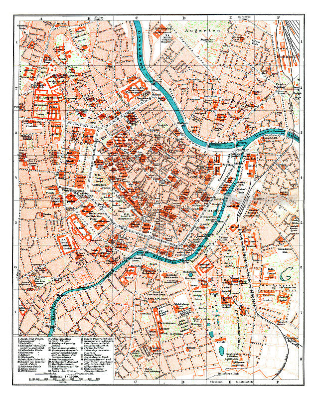 奥地利维也纳地图，1895年