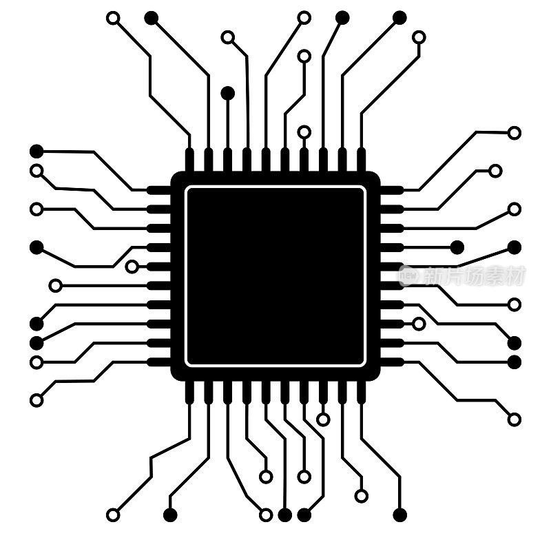 主板芯片中央处理单元、符号、cpu数字高科技