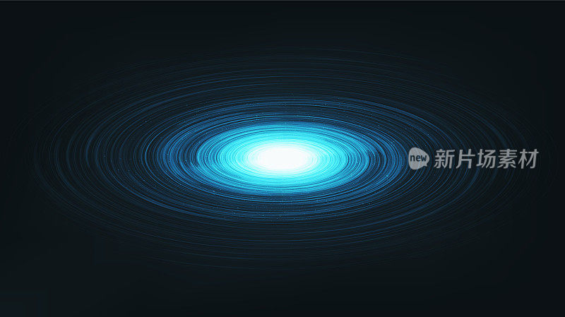 光圆螺旋黑洞上的星系背景与银河系螺旋，宇宙和星空的概念设计，矢量